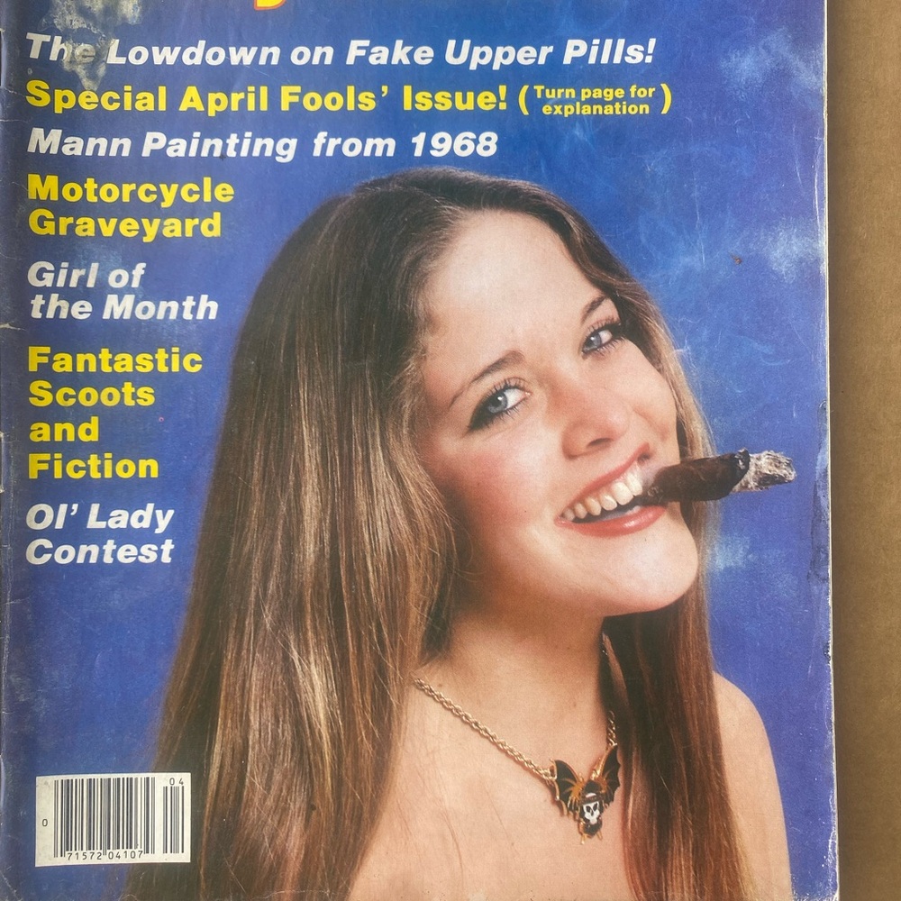 Vintage Easy Rider Chopper Magazine April 1981 intact David Mann Centerfold